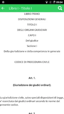 Codice Procedura Civile android App screenshot 2